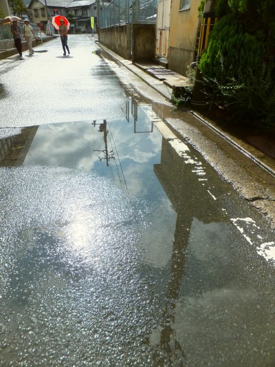 雨上がりの道３