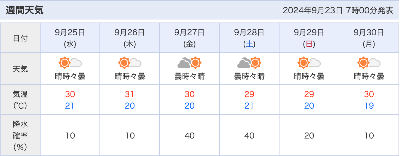 秋の気候になった兵庫県北部地方