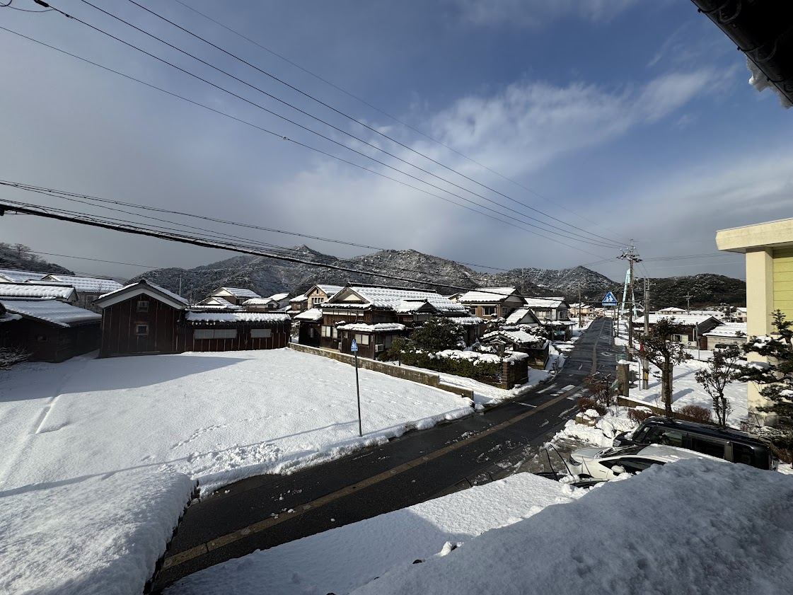 ２月２３日朝、かどや２階からの眺め