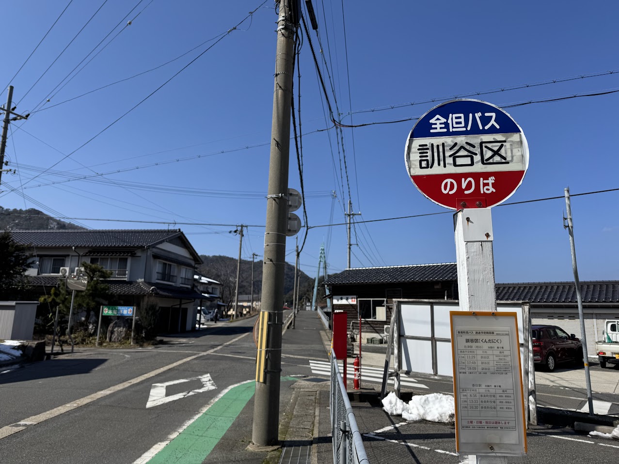 かどや側から見た佐津川橋。